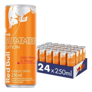 Energético Red Bull Morango e Pêssego 250ml – Caixa com 24 Unidades