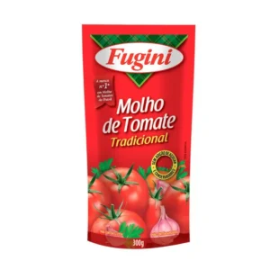 Molho de Tomate Fugini Tradicional Sachê 300g – Caixa com 36 Unidades