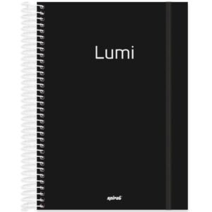 Caderno Universitário Capa Polipropileno 15X1 240 Folhas Lumi Preto Spiral – PT 1 UN
