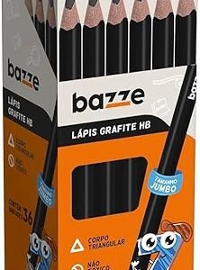 Lapis Grafite Bazze Hb Jumbo Triangular – Caixa com 36 Unidades