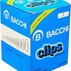 Clips Galvanizado Aço 2 Bacchi – Caixa com 500 grs – 1100 Unidades