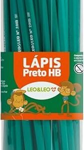 Lapis Grafite HB Resina Verde Sextavado LEO&LEO – 72 Unidades