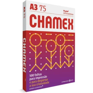 Papel Sulfite A3 Chamex Office 75g 297x420mm – Caixa com 5 Resmas – 2500 Folhas