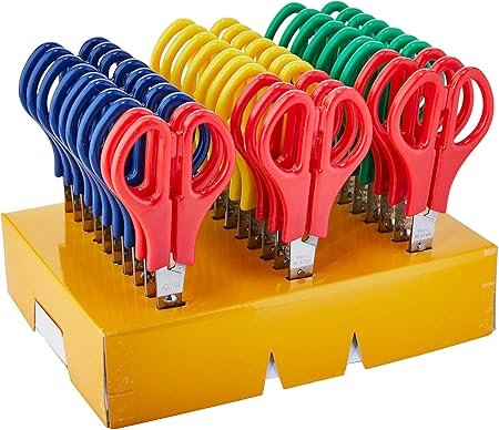 Tesoura Escolar Tris Class 13cm Colorida Summit Multicor – Caixa com 30 Unidades